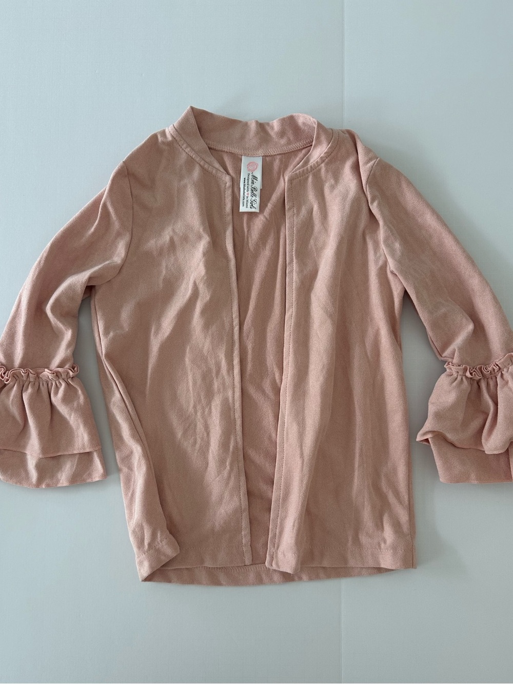 Mia Belle Girls' Pink Cardigan With Bell Sleeves Size 7